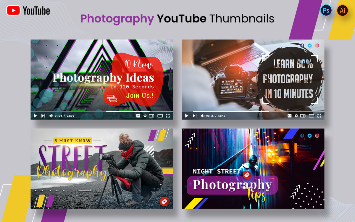 YouTube thumbnail examples